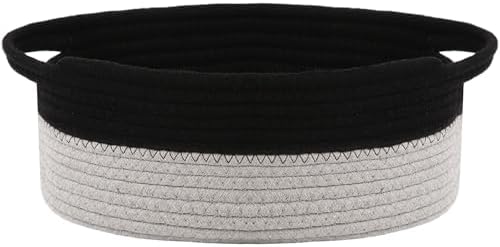 JMvicyroam Small Woven Basket, Empty Gift Basket, Black&Grey/1 Pack by JMvicyroam