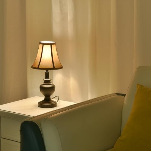 Traditional Table Lamp, Desk Lamp for Living Room with Fabric Shade - Image 7