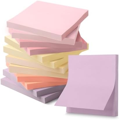 Mr. Pen- Sticky Notes, 3"x3", 12 Pads, 600 Sheets, Colorful by MrPen