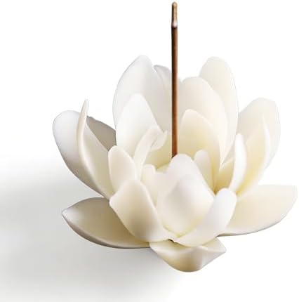 Incense Holder for Sticks,Incense Stick Holder,White Lotus Incense Burner by Unknown