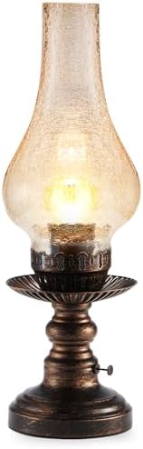 UMEXUS Vintage Rechargeable Cordless Table Lamp, Small Battery Powered Lamp by UMEXUS