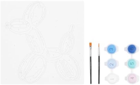 Brea Reese Vivid 6x6 Acrylic Mini Paint-by-Number Kit, Balloon Dog Art - Image 3