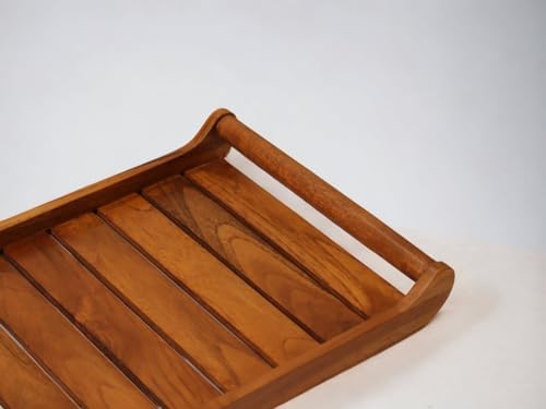 Vesta Homes Extra Large Teak Wood Rectangular Serving Tray for Home/Kitchen/Restaurant/Office Organizer/Dining Table|Premium Wooden Trays|45.5X30.5X5.7 Cm|Handmade in India - Image 4