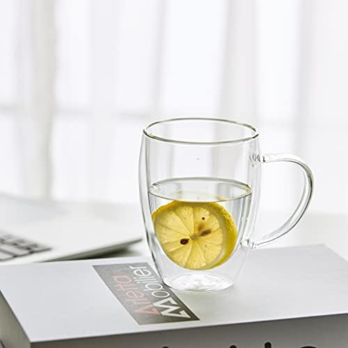 MEWAY 12oz/4 pack Coffee Mugs,Clear Glass Double Wall Cup with handle for Coffee, Tea, Latte, Cappuccino (12 oz，4) - Image 6