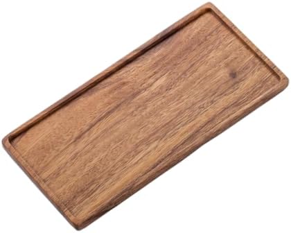 Vandroop Mini Wooden Serving Platter, Small Wood Serving Tray 9.8 x 4.6 in by VANDROOP