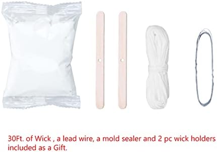 MILIVIXAY 2PCS Pillar Candle Mold -Height: 6.0inch,Diameter:2.0inch-30ft Long Wicks, 2pcs Wick Holders, a Mold Sealer and a Lead Wire Included as a Gift. - Image 3