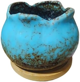 Cute 4" Round Ceramic Home Garden Decoration Succulent Cactus Flower Pots Container -Plant Not Included，Blue - Image 7