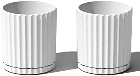 Veradek Demi Series Demi 6" Planter w/Tray - White, 2 Pack by VeradekOutdoor