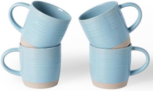 famiware Coffee Mugs Set of 4, 13 oz Mug Set, Ceramic Cup Set with Handle by Famiware