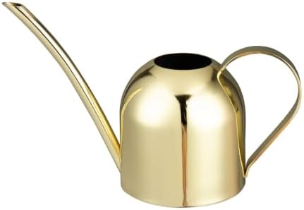 IMEEA 15oz Mini Indoor Watering Can for Small Plants Stainless Steel Watering Can with Long Spout for Desk, Windowsill & Bonsai (Gold) by IMEEA