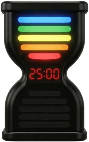 Pomodoro Timer for Productivity, Visual Countdown with Light Flow, Flip Timer 25/5 min, Custom Countdown Count-up, USB-C Rechargeable, Silent, Study for Kids Students ADHD Gift Work Classroom Office by KADAMS