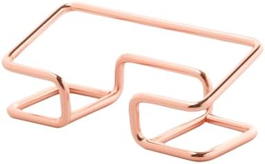Business Card Holder for Desk, Cute Metal Card Organizers and Office Desk Accessories for Men and Women (Rose gold) - Image 2
