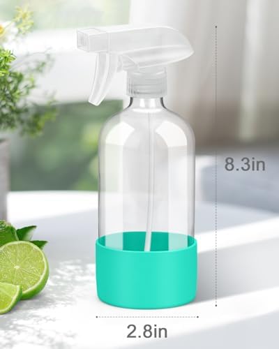Glass Spray Bottles for Cleaning - 16 oz Spray Bottles with Silicone Sleeve - Image 4