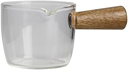 Thickened Glass with Wooden Handle Espresso Cup Mini Milk Cup Espresso Cup (100ML) by Unknown