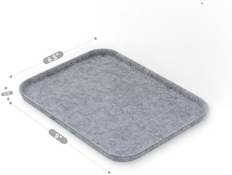 Welaxy Gray Felt Tray Lid for Storage Bin Drawer Organizer Catchall Holder - Image 3
