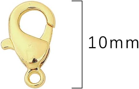 14K Gold Plated Lobster Clasps Non Tarnish 10mm 20pcs for Jewelry Making Findings
