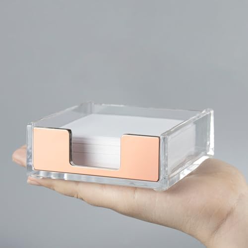 NatSumeBasics Rose Gold Sticky Note Holder, Memo Holder Note Pad Dispenser - Image 2