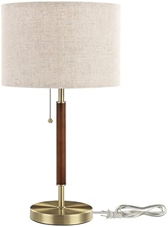 EDISHINE Mid Century Table Lamp, Bedside Lamp with Pull Chain Switch, E26 by EDISHINE