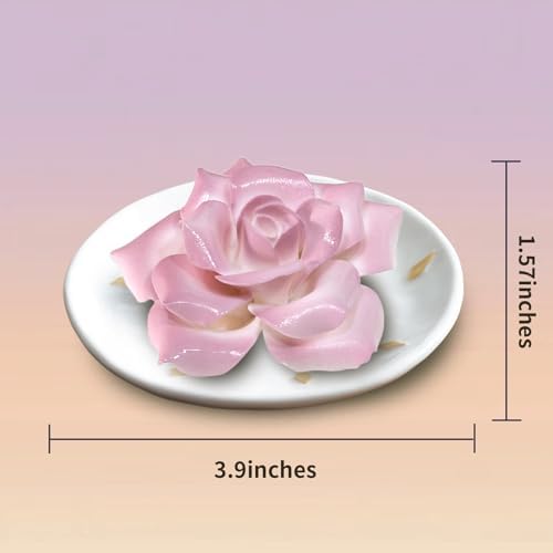 Passive Diffuser for Essential Oil-Ceramic Diffuser Non Electric Oil Diffusers for Small Mini Room, Desk Decorative, Bathroom (Pink) - Image 2