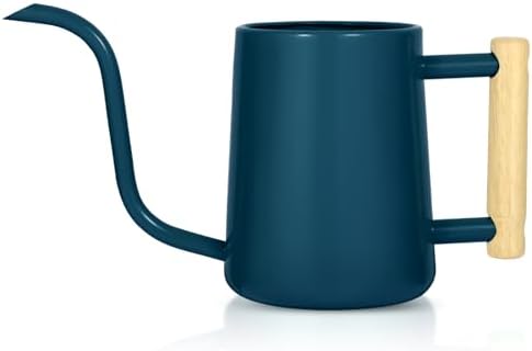 Watering Can Indoor Plants, 35 oz/1000 ml Metal Stainless Steel Watering Can Pot with Long Spout for Indoor House Plants Bonsai Outdoor Garden Flower Decorative (Dark Blue) by Unknown