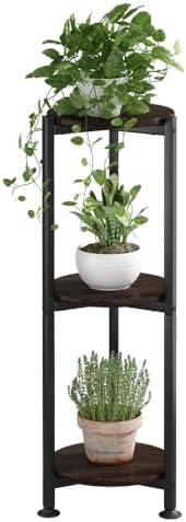 3 Tier Plant Stand Indoor Corner Tall Round Shape Plant Shelf by YIZAIJIA