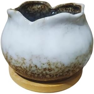 Cute 4" Round Ceramic Home Garden Decoration Succulent Cactus Flower Pots Container -Plant Not Included，White - Image 2