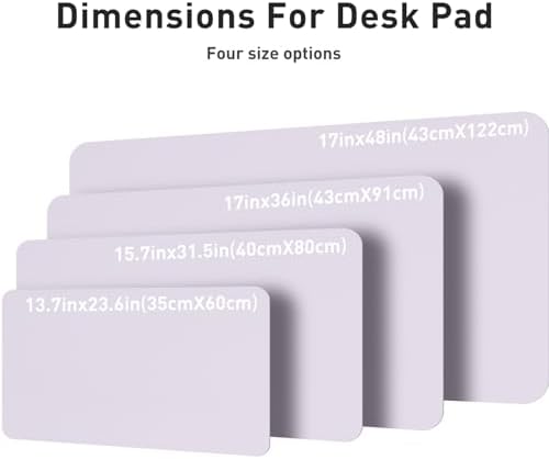 Aothia Large PU Leather Desk Pad Protector – Non-Slip Mouse Pad & Writing Mat for Office/Home, Waterproof, Easy to Clean (36" x 17", Soft Lavender) - Image 6