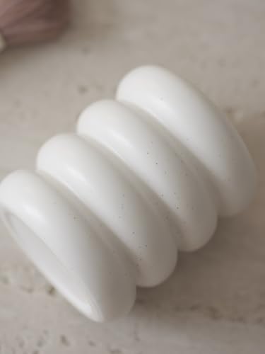 WENSHUO Ceramic Pen Holder, Pencil Holder, Cute Makeup Brush Holder, White - Image 6