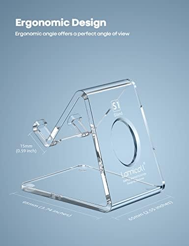 Lamicall Clear Acrylic Cell Phone Stand, Office Desk Decor Accessories - Image 6