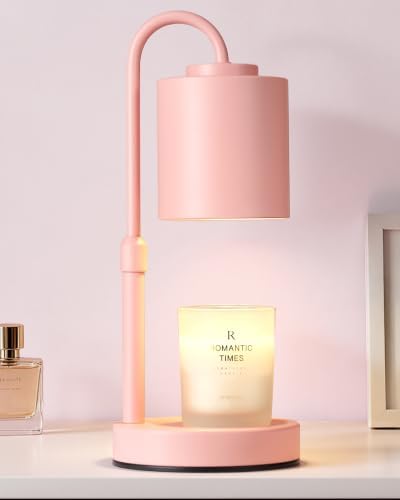 CASTLELIFE Dimmable Candle Warmer Lamp with Timer, Height Adjustable Candle Warmer for Jar Candles, Electric Wax Melt Warmer for Home Decor House Warming Gifts, Birthday Gifts for Women, Pink by CASTLELIFE