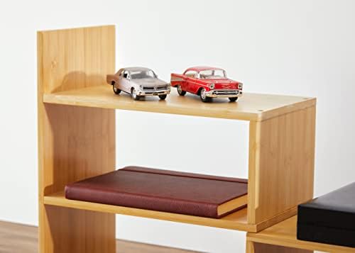 Natural Bamboo Desktop Organizer, Attractive Design, Stand Shelf for Books - Image 7