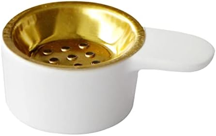 Small Ceramic Incense Cone Burner, Metal Base - Image 2
