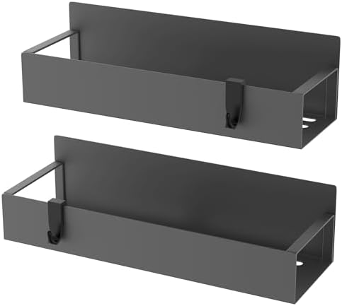 HuggieGems Metal Magnetic Spice Rack for Refrigerator Dark Gray, 2 Pack - Image 6