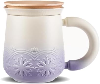 ZENS Tea Mug with Infuser and Lid for Loose Tea Diffusers, 12oz Purple by ZENSLIFESTYLE