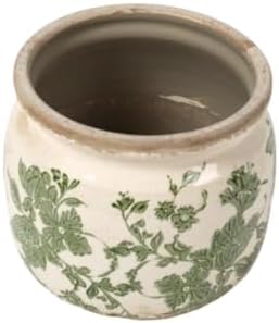 Small Ceramic Planter with Drainage – 4 Inch Vintage Flower Pot (Ink) - Image 7