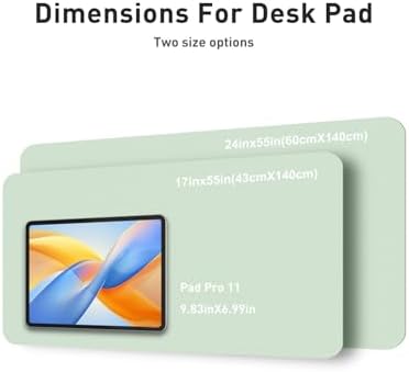 Aothia Faux Leather Desk Mat - Non-Slip PU Leather Desk Blotter, Waterproof Writing Surface, Large Desk Pad for Office & Home (Aqua, 55" x 17") - Image 5