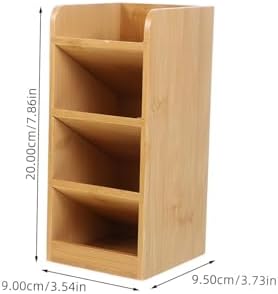 Veemoon Wooden Desk Organizer Multifunctional Pen Holder Storage for Office Supplies Stylish Minimalist Design Safe Stable Construction Keeps Your Workspace Neat - Image 2