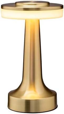 O'Bright Dome Cordless Rechargeable LED Mushroom Table Lamp, Gold by OBright