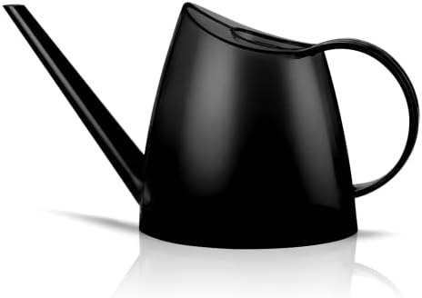 Small Indoor Plant Watering Can Long Spout 1.4L Black by WhaleLife