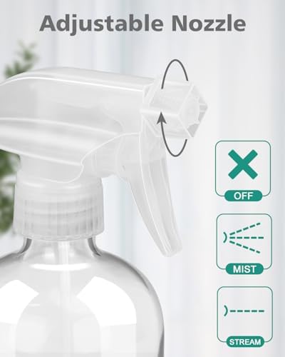 Glass Spray Bottles for Cleaning - 16 oz Spray Bottles with Silicone Sleeve - Image 2