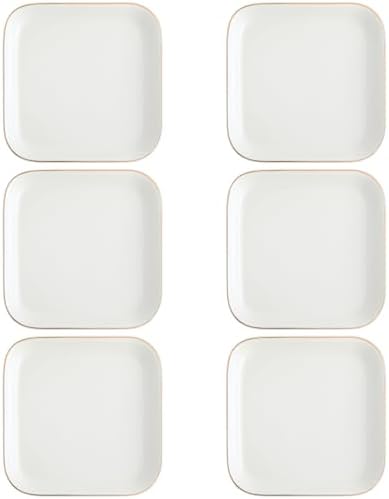 Shappy 6 Pcs White Ceramic Jewelry Dish Trinket Tray Ring Holder, Square by Shappy