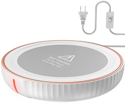 HouseGem Large Candle Warmer Plate - Coffee Cup Mug Warmer for Desk, Candle Melter, Electric Mug Heater for Beverages, Milk & Tea, Coffee Accessories Ideal Gifts Keep Cup Warm (White) by HouseGem%C2%AE