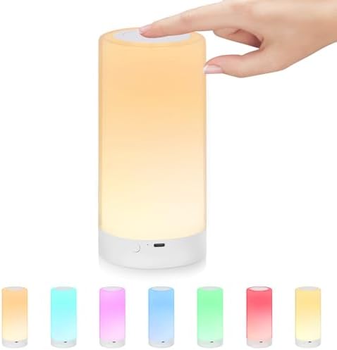 UNIFUN Night Light Touch Control RGB Rechargeable Bedside Lamp Dimmable by UNIFUN