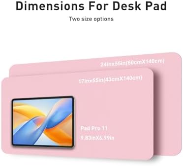 Aothia Faux Leather Desk Mat - Non-Slip PU Leather Desk Blotter, Waterproof Writing Surface, Large Desk Pad for Office & Home (Fairy Pink, 55" x 24") - Image 5