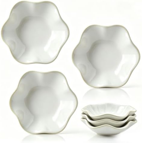 White Ceramic Jewelry Trays, Set of 3, Lotus Leaf Design by Unknown