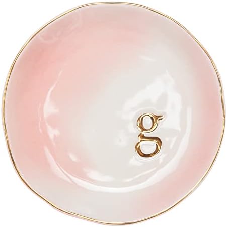COLLECTIVE HOME - Ceramic Jewelry Tray, Decorative Trinket Dish for Rings Earrings Necklaces Bracelet Watch Keys, Birthday Mother's Day Christmas Gift for Women, 4.75", Colored Surface (G) - Image 2