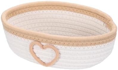 uxcell Rectangular Rope Basket 10x5.9x3.1inch Small Woven Baskets by uxcell