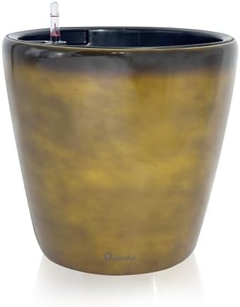 Dexceder 13x12 Self Watering Planter with Wheels (Yellow Brown Gradient) by Dexceder