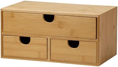 MEEDEN Bamboo Desk Organizer with Drawers: Desktop Storage Container by MEEDEN