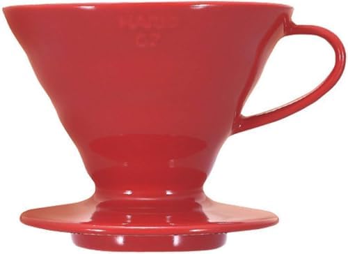 Hario V60 Ceramic Coffee Dripper, Size 02, Red by Hario